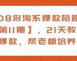 108将淘系爆款陪跑营【第11期】，21天教运营打爆款，帮老板培养运营|淘骐网赚资源库
