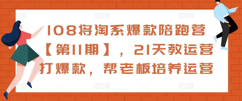 108将淘系爆款陪跑营【第11期】,21天教运营打爆款,帮老板培养运营|淘骐网赚资源库