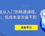 万相台投放从入门到精通课程，学会这些，低成本拿流量不愁|淘骐网赚资源库