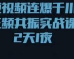 短视频连爆千川三频共振实战课,针对千川如何投放,视频如何打爆专门讲解|第一资源库