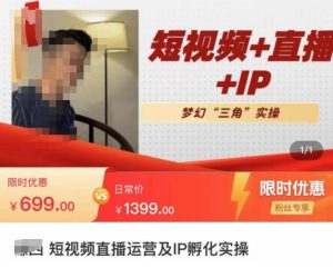 谦四·短视频直播运营及IP孵化实操,80节干货实操分享|淘骐网赚资源库