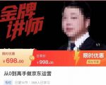 从0到高手做京东运营，从基础到高级，带你玩转京东电商平台|淘骐网赚资源库