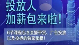 三里屯·投放人薪资包，6节直播课，包含直播带货、广告投放、以及投标的独家秘籍|淘骐网赚资源库