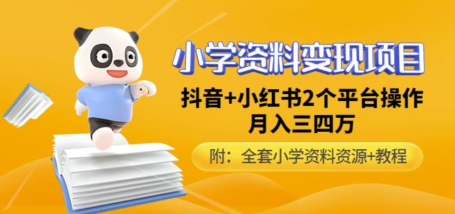 唐老师小学资料变现项目,抖音+小红书2个平台操作,月入数万元(全套资料+教程)|淘骐网赚资源库