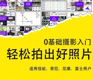 0基础摄影入门，轻松拍出好照片（适用佳能、索尼、尼康、富士用户）|淘骐网赚资源库