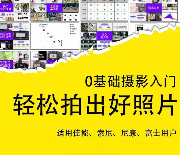 0基础摄影入门，轻松拍出好照片（适用佳能、索尼、尼康、富士用户）|淘骐网赚资源库