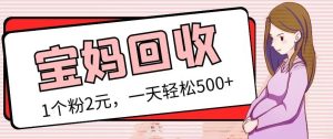 最新宝妈粉回收变现计划及胎教音乐高端变现玩法全套教程!(非老玩法)|淘骐网赚资源库
