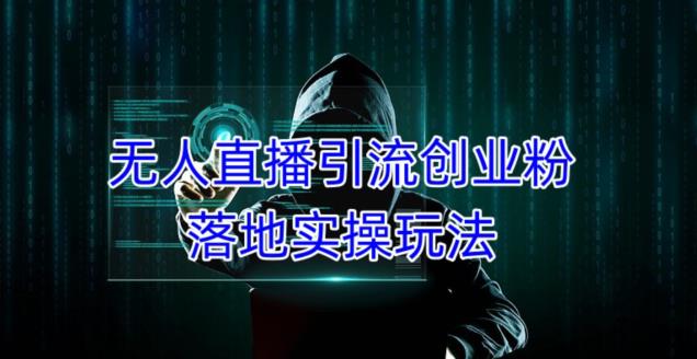 外面收费3980的无人直播引流创业粉落地实操玩法,单日引100+精准创业粉|淘骐网赚资源库