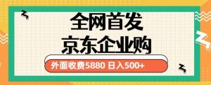 3月最新京东企业购教程,小白可做单人日利润500+撸货项目(仅揭秘)|淘骐网赚资源库