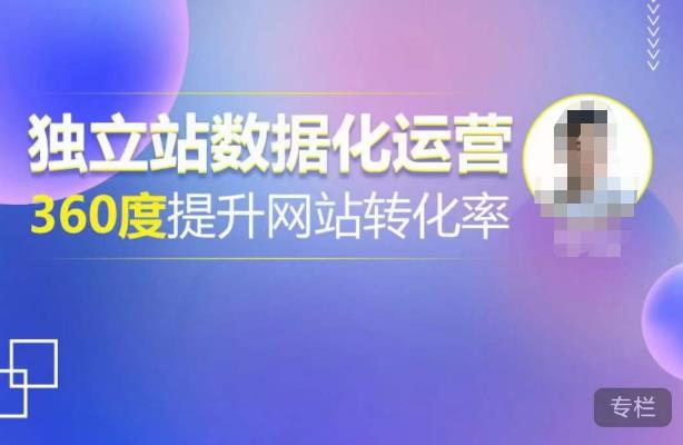 独立站数据化运营,360度提升网站转化率,亿级独立站大卖,带你用数据说话,提升转化率超过4%|淘骐网赚资源库