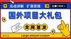 最新国外项目大礼包,包涵十几种国外撸美金项目,新手和小白们闭眼冲就可以了【项目实战教程+项目网址】|淘骐网赚资源库
