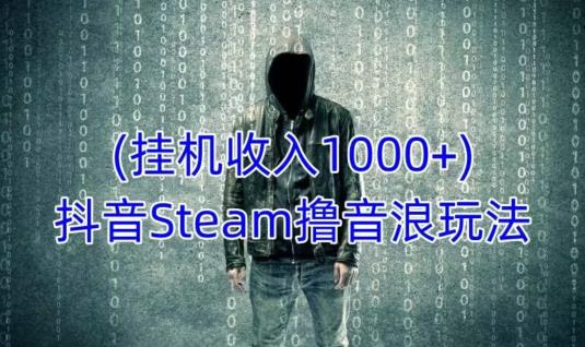 抖音Steam撸音浪玩法，挂机一天收入1000+不露脸 不说话 不封号 社恐人群福音|淘骐网赚资源库