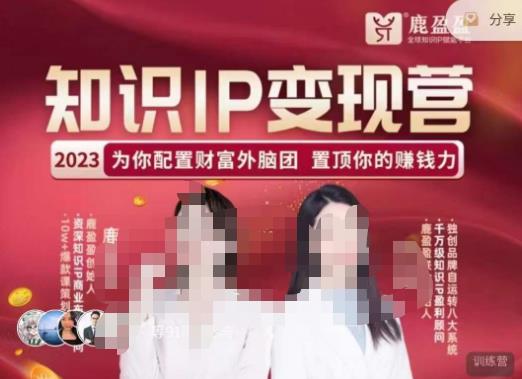 鹿盈盈-知识IP变现实操营,普通人可复制的知识产品落地实操课,带你打通知识IP变现底层逻辑|淘骐网赚资源库