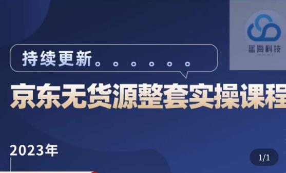 蓝七·2023京东店群整套实操视频教程,京东无货源整套操作流程大总结,减少信息差,有效做店发展|淘骐网赚资源库
