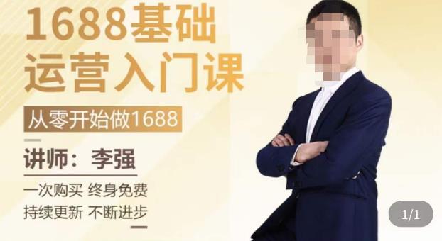 1688运营基础入门系统课,20课时带你系统性解析1688运营|淘骐网赚资源库