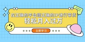 在正确的平台蹭正确的IP进行带货,轻松月入过万|淘骐网赚资源库