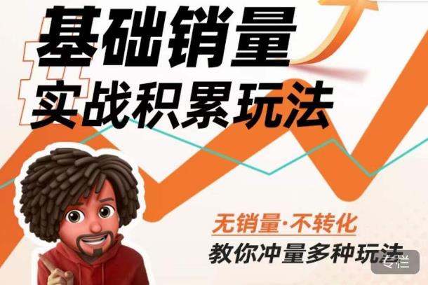 内功丨淘系基础销量实战积累玩法,无销量·不转化,教你冲量多种玩法|淘骐网赚资源库