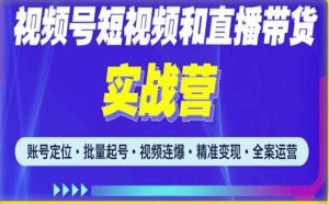 2023最新微信视频号引流和变现全套运营实战课程,小白也能玩转视频号短视频和直播运营|淘骐网赚资源库