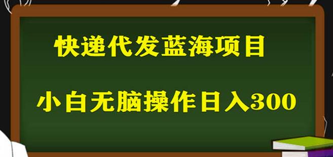 2023最新蓝海快递代发项目,小白零成本照抄也能日入300+|淘骐网赚资源库