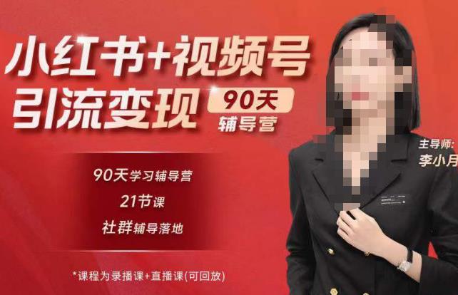 李小月小红书90天辅营导‬第七期，熟悉新媒体平台|从零到一做爆款内容|商业变现|淘骐网赚资源库