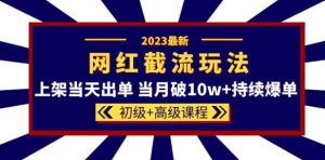 2023网红·同款截流玩法【初级+高级课程】上架当天出单当月破10w+持续爆单|淘骐网赚资源库