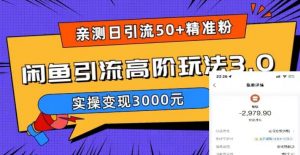 亲测日引50+精准粉,闲鱼引流高阶玩法3.0,实操变现3000元【揭秘】|淘骐网赚资源库