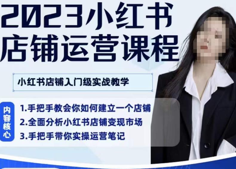 陶金金·2023小红书店铺运营课,小红书店铺入门实战教学|淘骐网赚资源库