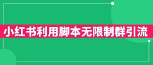 小红书利用脚本无限群引流日引创业粉300+【揭秘】|淘骐网赚资源库