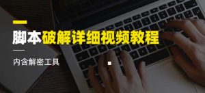 脚本破解详细视频教程内含解密工具《视频课程》|淘骐网赚资源库