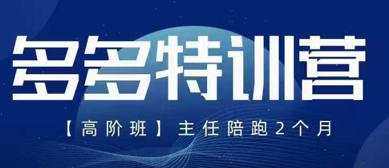 纪主任·5月最新多多特训营高阶班,玩法落地实操,多多全掌握|淘骐网赚资源库