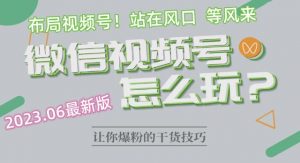 2023.6视频号最新玩法讲解，布局视频号，站在风口上|淘骐网赚资源库
