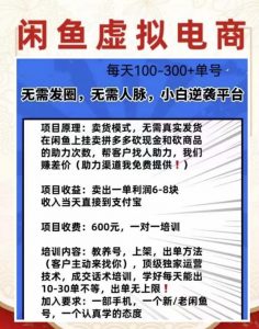 外边收费600多的闲鱼新玩法虚似电商之拼多多助力项目,单号100-300元|淘骐网赚资源库