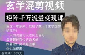 玄学国学神秘学矩阵流量变现课,带你操作如何透过强大的矩阵号流量变现|淘骐网赚资源库