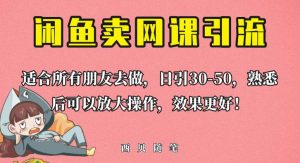 外面这份课卖698，闲鱼卖网课引流创业粉，新手也可日引50+流量【揭秘】|淘骐网赚资源库