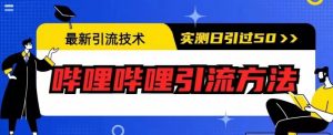 最新引流技术,哔哩哔哩引流方法,实测日引50人【揭秘】|淘骐网赚资源库