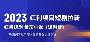 2023红利项目短剧拉新,听潮阁学社月入过万红果短剧番茄小说CPA拉新项目教程【揭秘】|淘骐网赚资源库