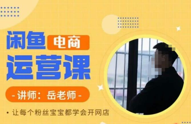 岳老师·闲鱼电商运营课,让每个粉丝宝宝都学会开网店|淘骐网赚资源库