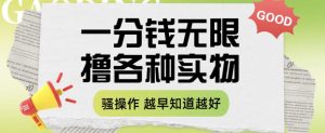 一分钱无限撸实物玩法，让你网购少花冤枉钱【揭秘】-第一资源库