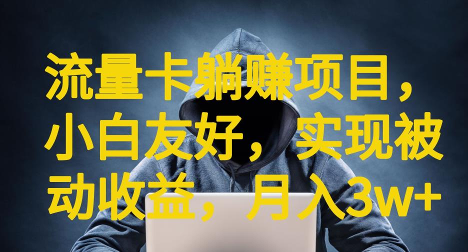 流量卡躺赚项目,小白友好,开设后台,实现被动收益,只要出卡,就能一直赚钱,利润高昂【揭秘】|淘骐网赚资源库
