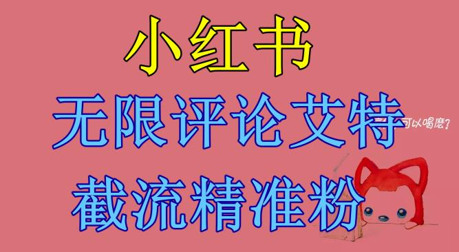 小红书无限评论艾特截流精准粉（软件+教程）|淘骐网赚资源库
