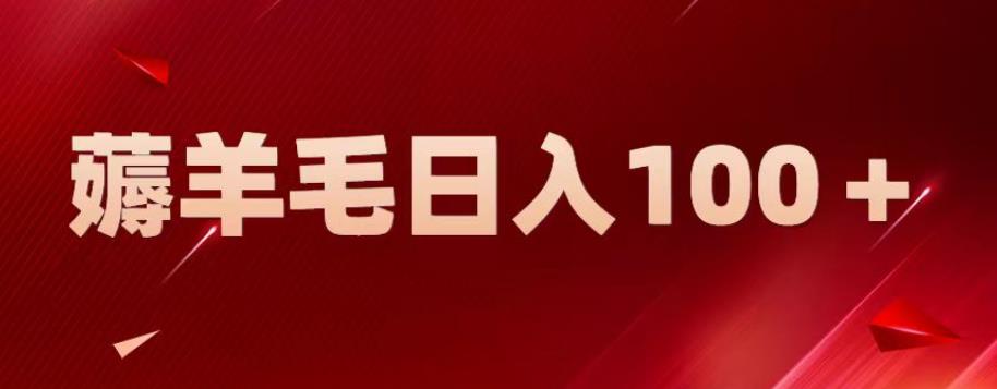 新平台零撸薅羊毛，一天躺赚100＋，无脑复制粘贴【揭秘】|淘骐网赚资源库