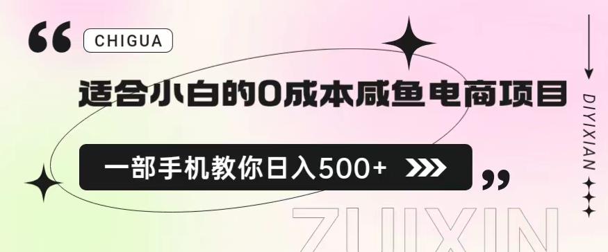 适合小白的0成本闲鱼电商项目,一部手机,教你如何日入500+的保姆级教程【揭秘】|淘骐网赚资源库