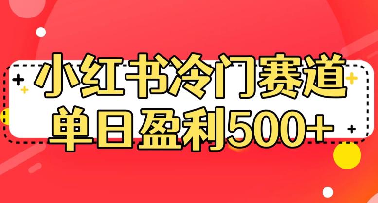 小红书冷门赛道,单日盈利500+【揭秘】|淘骐网赚资源库