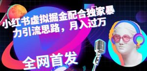小红书虚拟掘金配合独家首发暴力引流思路，月入过万【揭秘】|淘骐网赚资源库