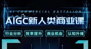 张诗童·AIGC新人类商业课,行业分析/效率提升/商业机会/认知升维|淘骐网赚资源库
