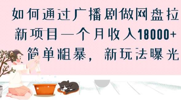 如何通过广播剧做网盘拉新项目一个月收入18000+，简单粗暴，新玩法曝光【揭秘】|淘骐网赚资源库
