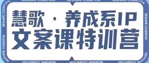 养成系IP文案课特训营,文案心法的天花板,打造养成系IP文案力,洞悉人性营销,让客户追着你收钱|第一资源库