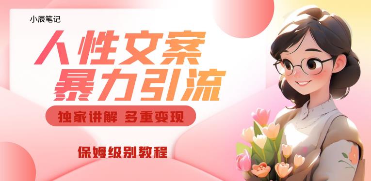 独家人性文案玩法，暴力引流多重变现，保姆级教程【揭秘】|淘骐网赚资源库