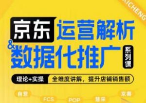 京东运营解析与数据化推广系列课,全维度讲解京东运营逻辑+数据化推广提升店铺销售额|淘骐网赚资源库