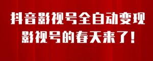 8月最新抖音影视号挂载小程序全自动变现，每天一小时收益500＋，可无限放大【揭秘】|淘骐网赚资源库